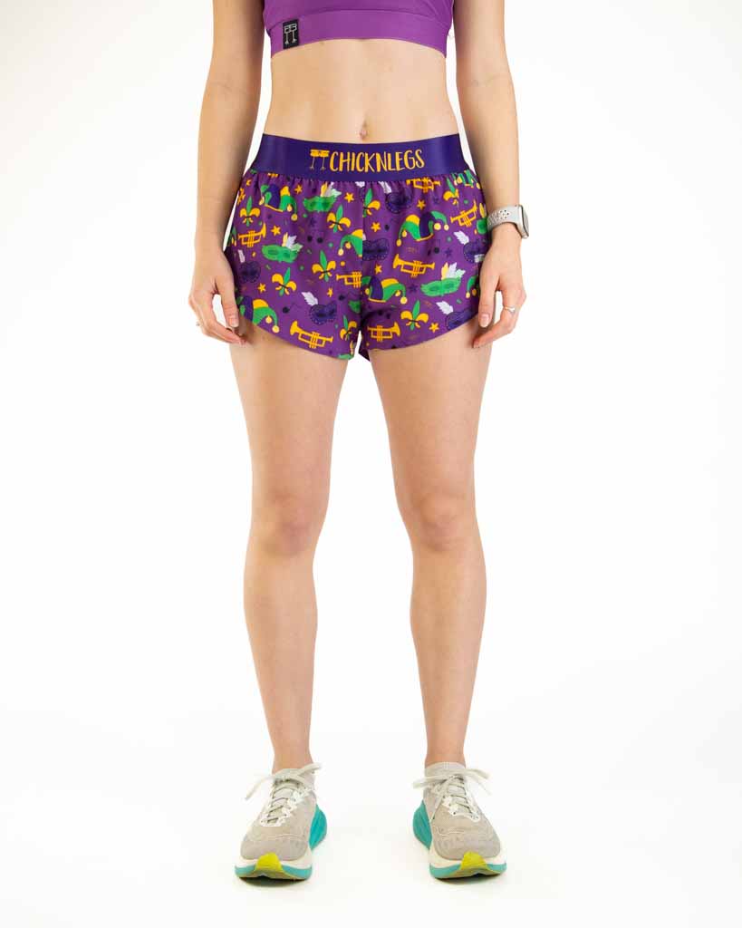 Women's Mardi Gras 1.5" Split Shorts
