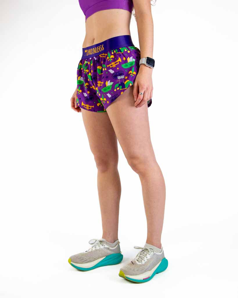 Women's Mardi Gras 1.5" Split Shorts