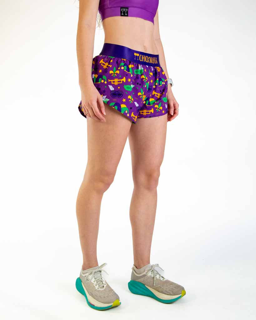 Women's Mardi Gras 1.5" Split Shorts
