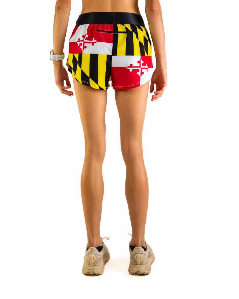 Women's Maryland Flag 1.5" Split Shorts