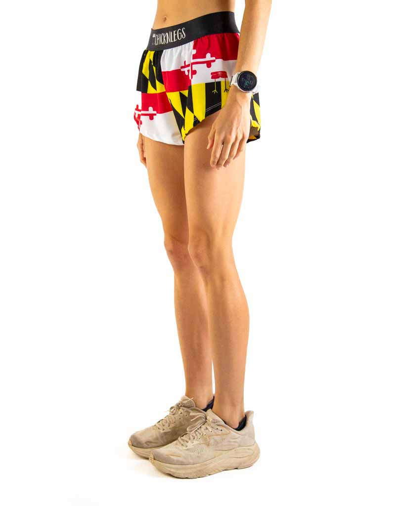 Women's Maryland Flag 1.5" Split Shorts