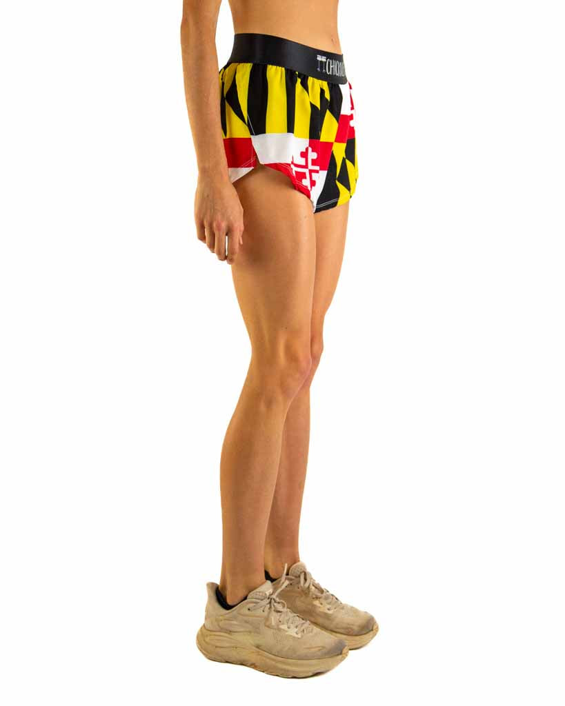 Women's Maryland Flag 1.5" Split Shorts