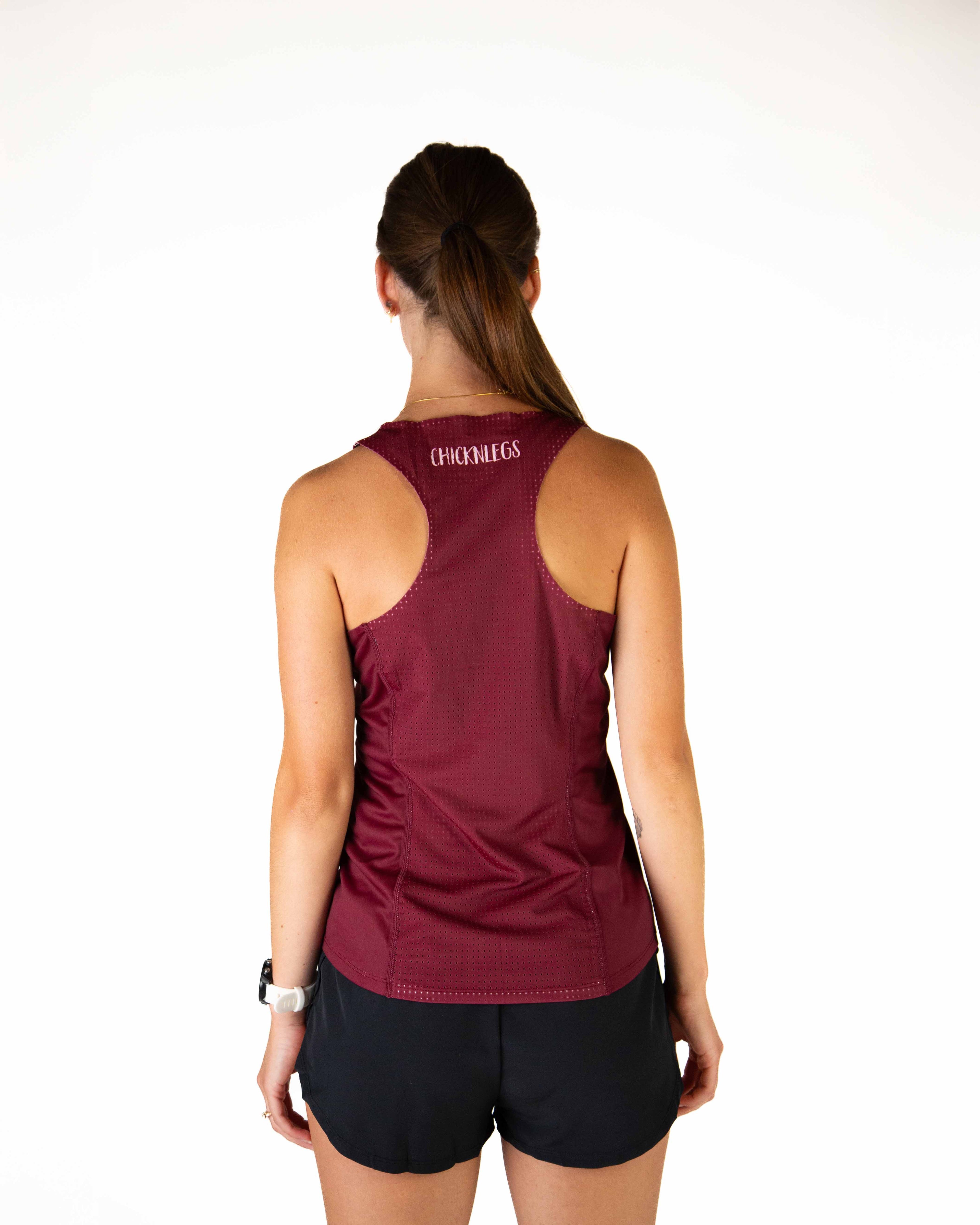 Women's Maroon Performance Singlet