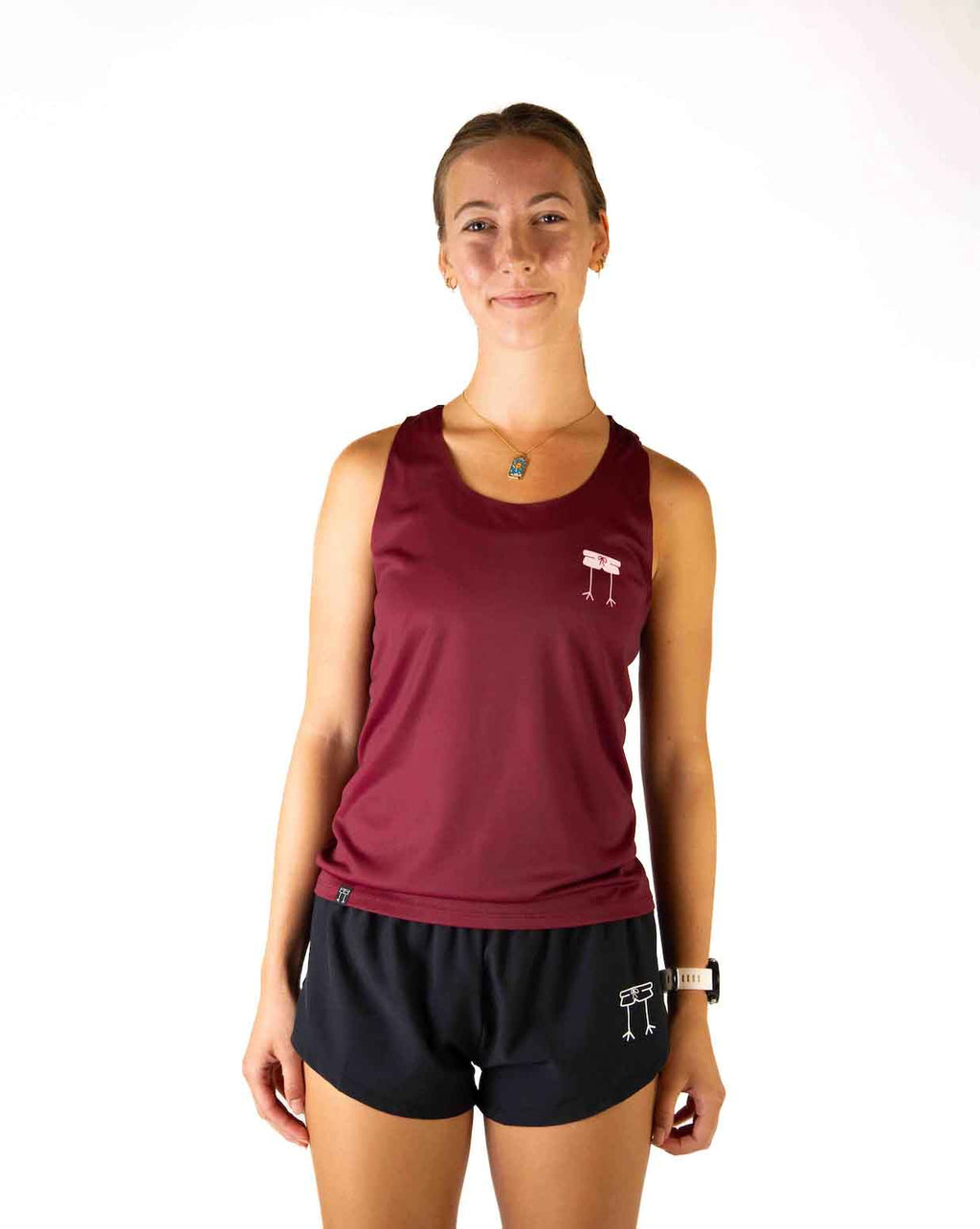 Women's Maroon Performance Singlet