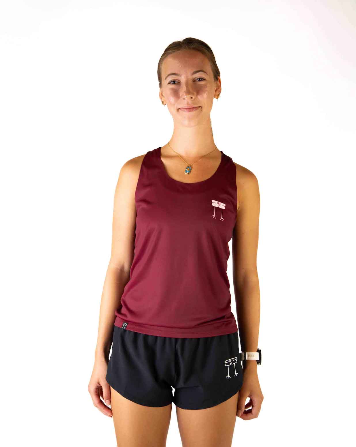 Women's Maroon Performance Singlet