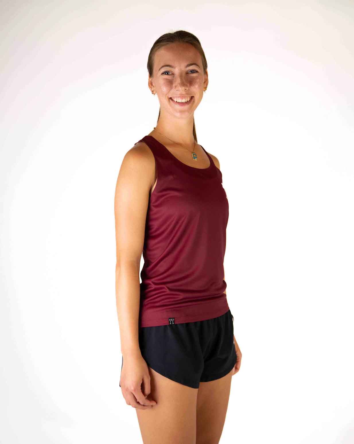 Women's Maroon Performance Singlet