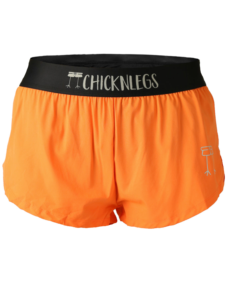 Women's Neon Orange 1.5" Split Shorts
