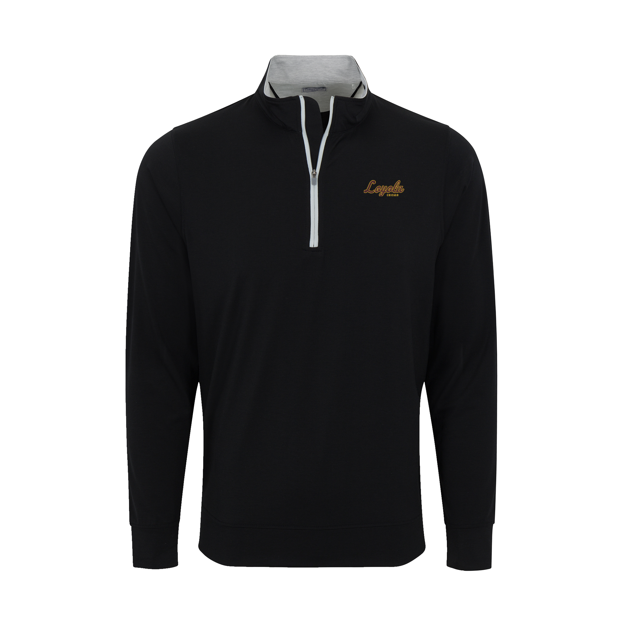 Loyola Chicago DriRelease® Performance Pullover Black with Light Grey Trim